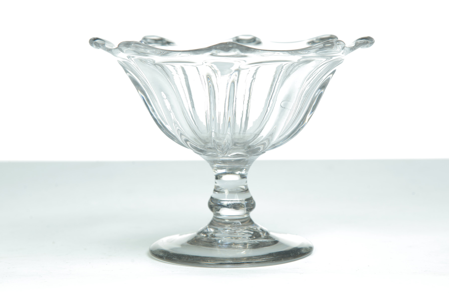 Appraisal: PITTSBURGH PILLAR BLOWN COMPOTE American nd quarter- th century Clear