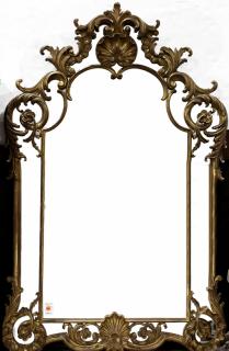 Appraisal: Louis XV style giltwood overmantle mirror Louis XV style giltwood