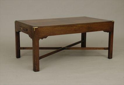 Appraisal: Georgian-Style Brass-Mounted Low Table