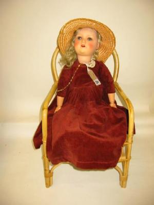 Appraisal: A German bisque head girl doll probably Heinrich Handwercke with