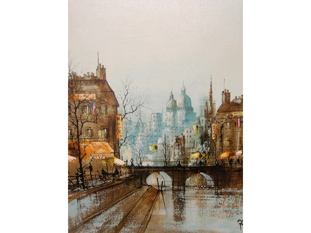 Appraisal: R Folland Parisian Domes oil on canvas signed cm x