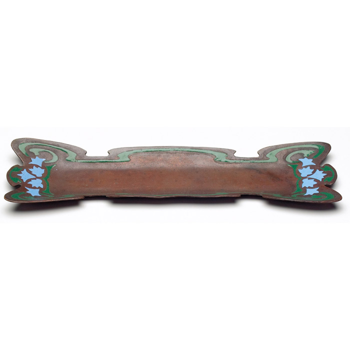 Appraisal: The Art Crafts Shop tray copper with colorful enameled floral