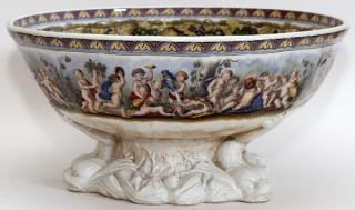 Appraisal: IRONSTONE PUNCH BOWL CIRCA IRONSTONE PUNCH BOWL CIRCA H DIA