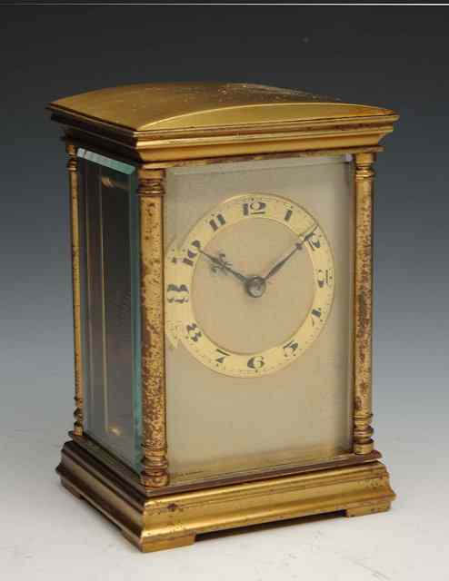 Appraisal: AN EARLY th CENTURY BRASS CARRIAGE TIMEPIECE high