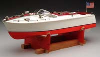 Appraisal: JAPANESE ITO BATTERY OP POND BOAT Cruiser with red hull