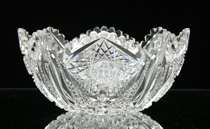 Appraisal: Brilliant Cut Crystal Bowl American circa Large bowl features a