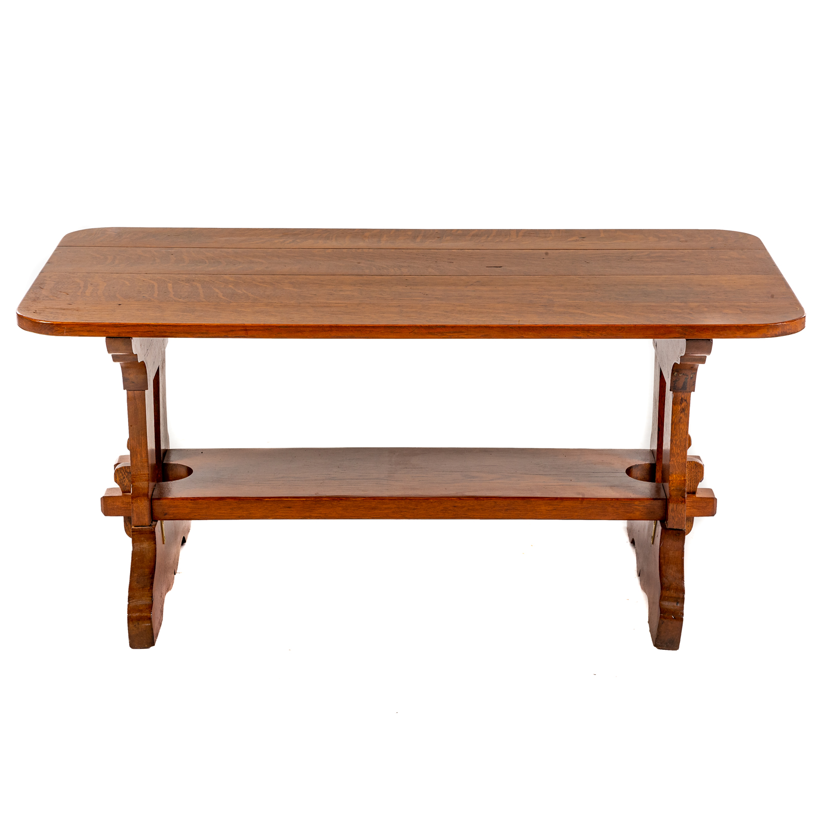 Appraisal: GUSTAV STICKLEY OAK BUNGALOW LIBRARY TABLE Gustav Stickley American -