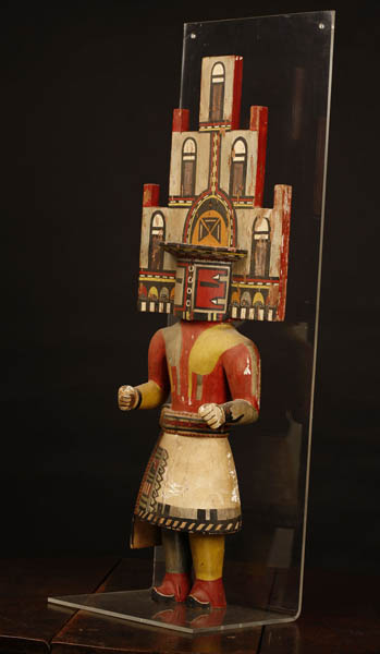 Appraisal: A Monumental Hopi polychromed wood Hemis Kachina A Monumental Hopi