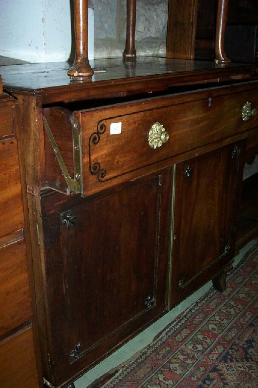 Appraisal: A Regency mahogany secretaire chest the lower section enclosed by