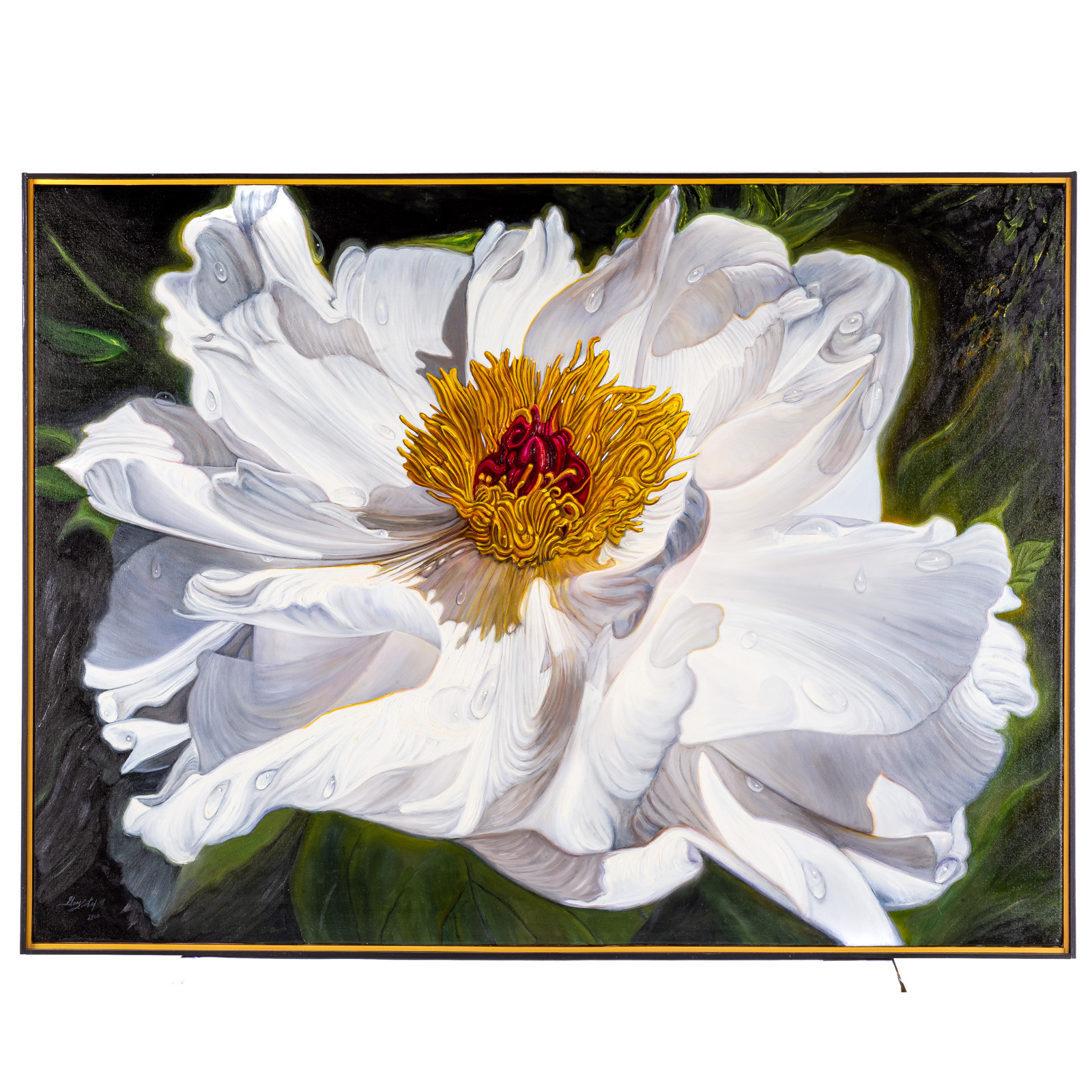 Appraisal: GARY FOX ROYAL BEAUTY-PEONY OIL ON CANVAS American th st