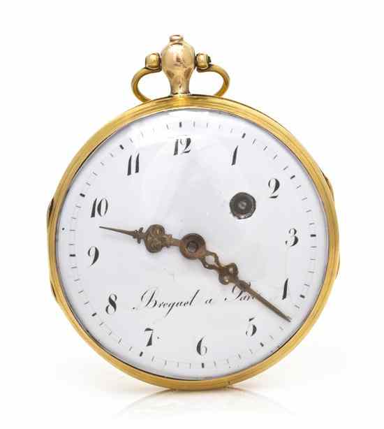 Appraisal: An Karat Yellow Gold Open Face Key Wound Pocket Watch