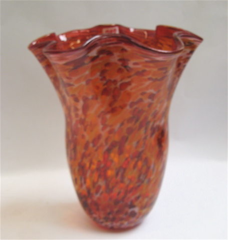 Appraisal: AN AMERICAN ITALIAN ART GLASS VASE color spots together in