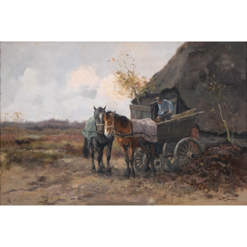 Appraisal: William George Frederick Jansen - - Unloading the Cart signed