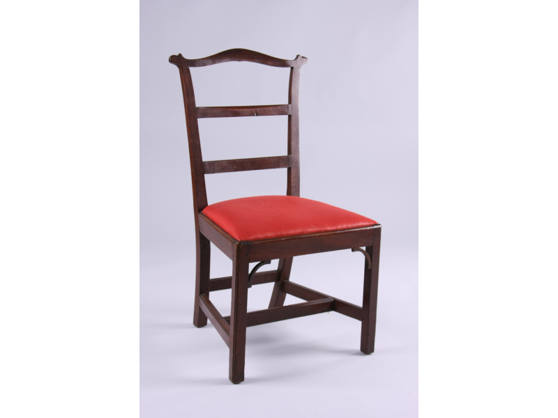 Appraisal: New England Chippendale Side Chair late- th c mahogany shaped