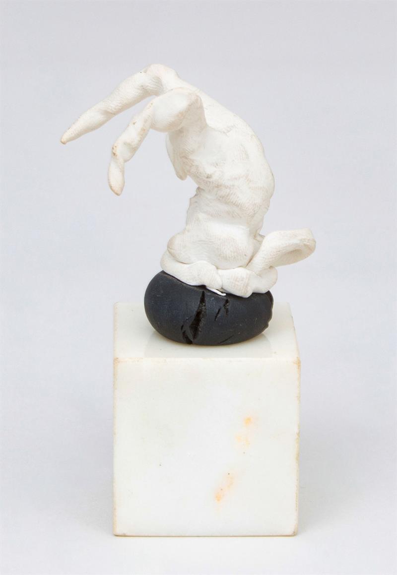 Appraisal: ROBERT GRAHAM - SPLAYED HANDSTAND Modeled clay unmarked on a