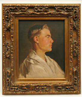 Appraisal: ATTRIBUTED TO FREDERICK GEORGE REYNOLDS - Profile Portrait of a