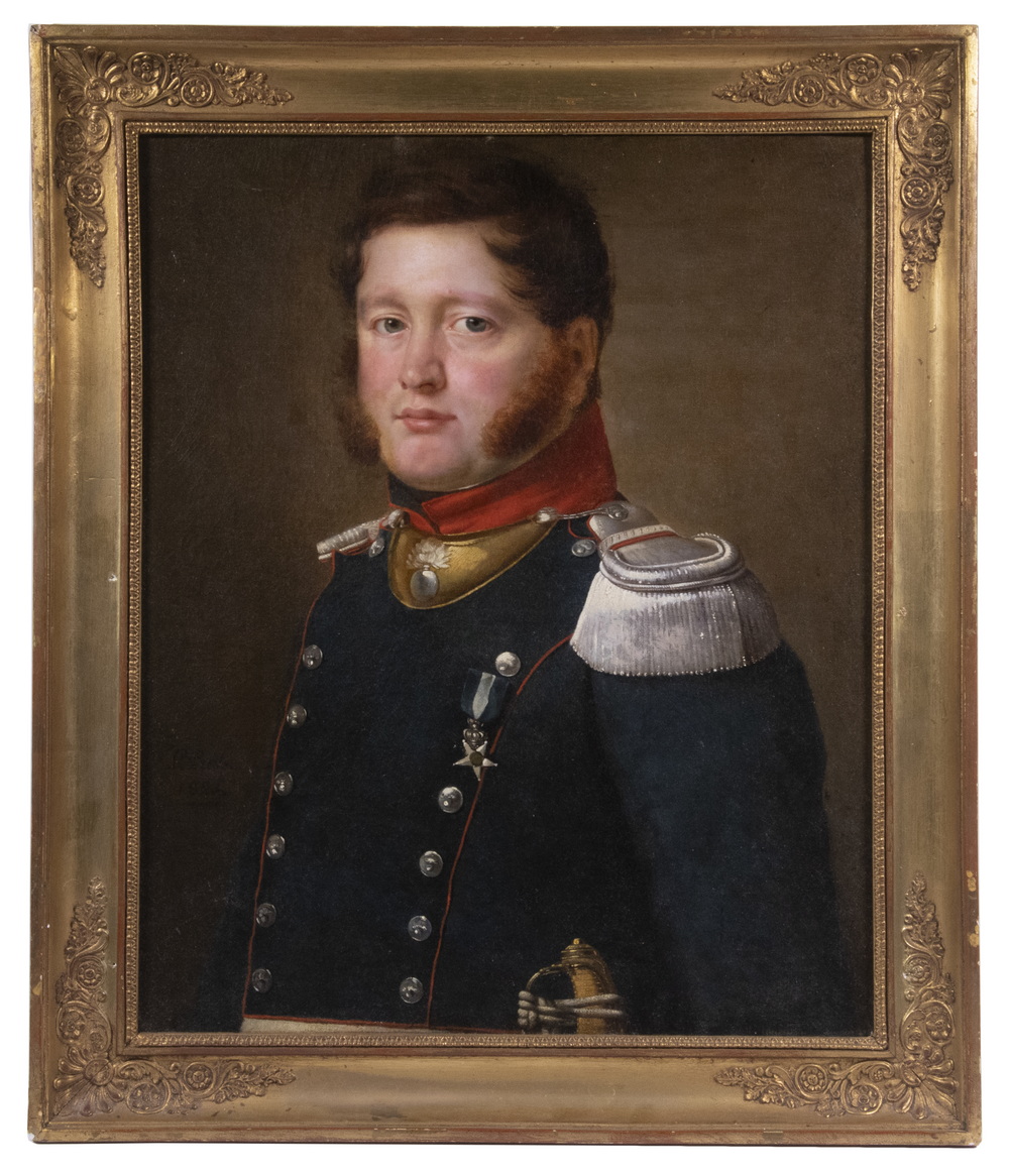 Appraisal: PORTRAIT OF A FRENCH RESTORATION PERIOD ARMY OFFICER DATED Colonel