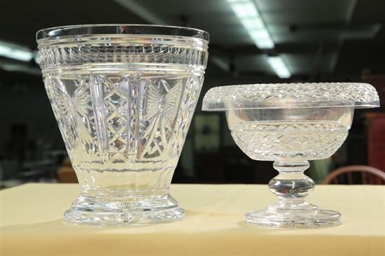 Appraisal: TWO PIECES OF WATERFORD CRYSTAL A large champagne bucket with