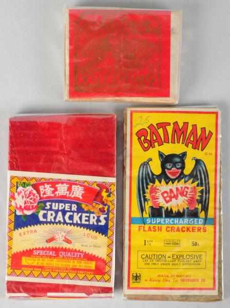 Appraisal: Lot of Firecracker Packs Includes Bat Man -pack Kwong Man