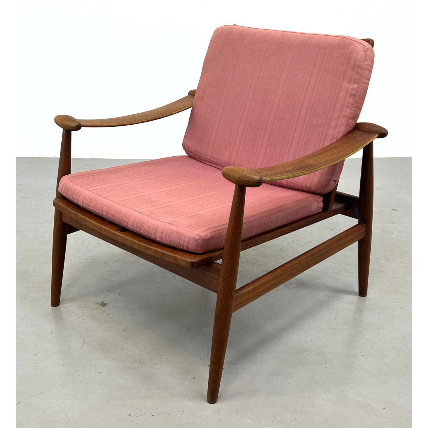 Appraisal: FINN JUHL Spade chair Teak Signed France and Sons Dimensions