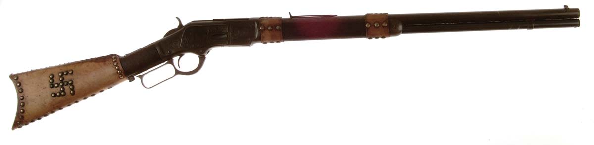 Appraisal: LOT OF SADDLE AND WINCHESTER RIFLE - GIFTS FROM TEDDY