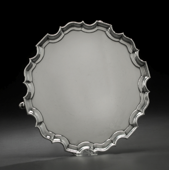 Appraisal: Good English Tiffany Sterling Silver Salver hallmarked London - by