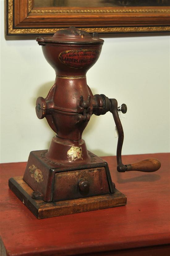 Appraisal: COFFEE GRINDER Connecticut early th century Landers Frary Clark Red