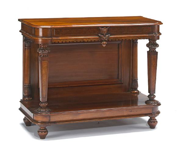 Appraisal: A Renaissance Revival mahogany console table third quarter th century