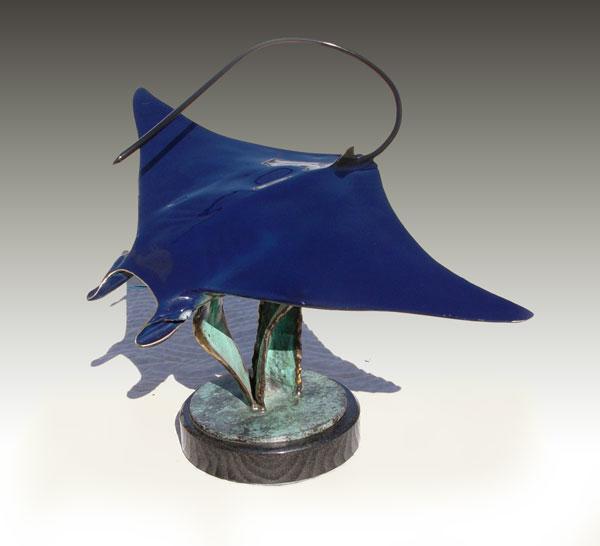 Appraisal: TOWNSEND John American th C ''Manta Ray'' Patinated Bronze ''