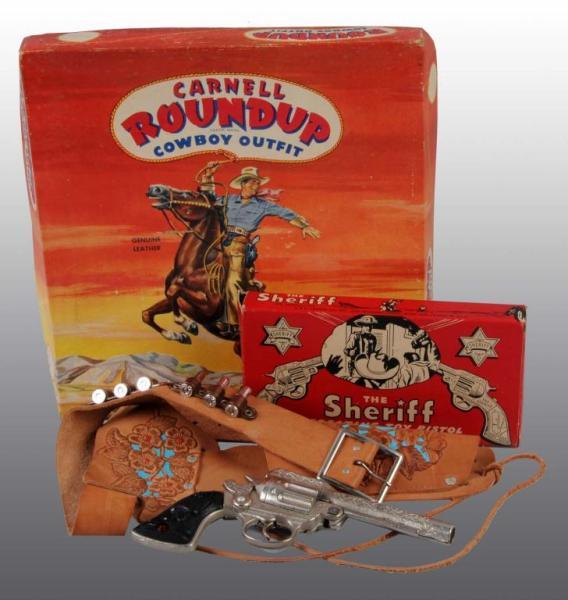 Appraisal: Carnell Roundup Cowboy Toy Gun Outfit Description Includes holster Sheriff