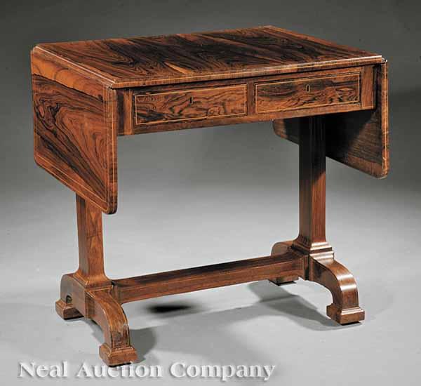 Appraisal: A Rare American Classical Rosewood Sofa Table early th c