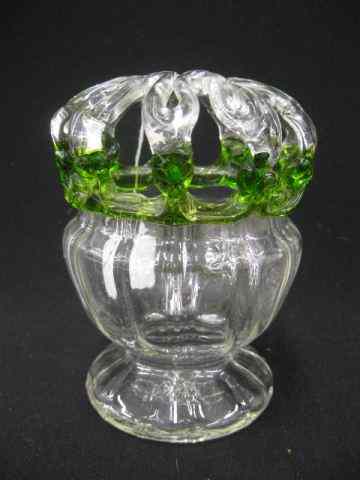 Appraisal: Victorian Art Glass ''Brides Bank'' emerald clear see ''Glasshouse Whimsies''