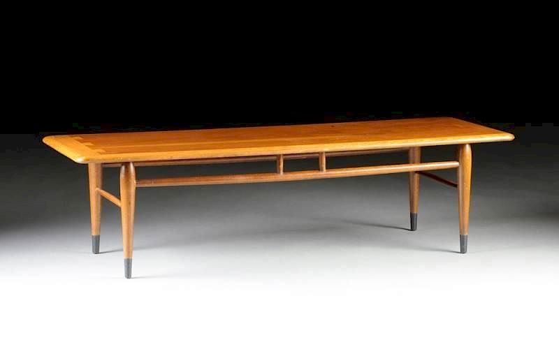 Appraisal: A LANE ACCLAIM SERIES WALNUT AND OAK COFFEE TABLE MODEL