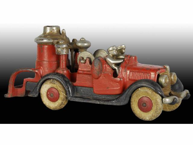 Appraisal: Cast Iron Hubley Fire Pumper Toy Description Red pumper with