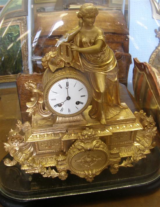 Appraisal: th century french Ormolu mantel clock surmounted by a classical