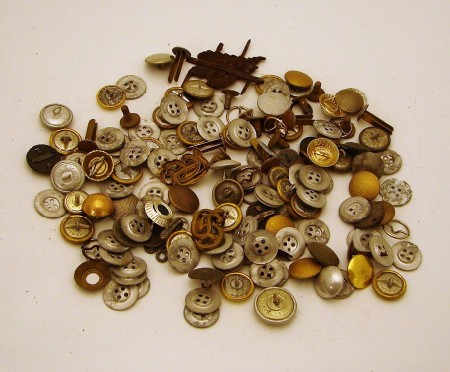 Appraisal: Lot of German metal uniform buttons and visor cap rosettes