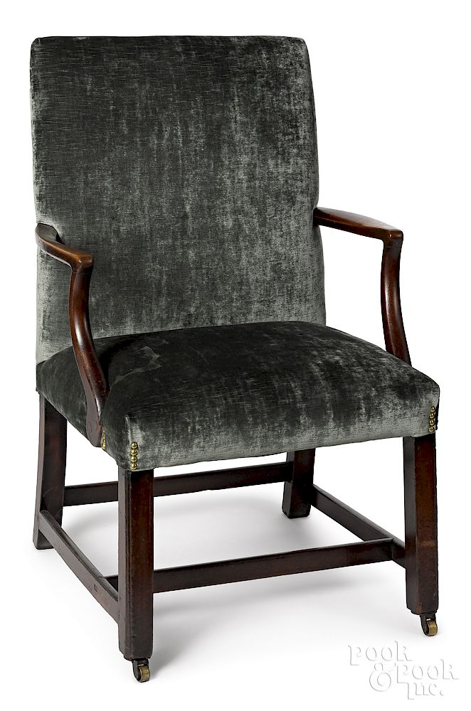 Appraisal: George III mahogany open armchair Exclusive on Bidsquare George III