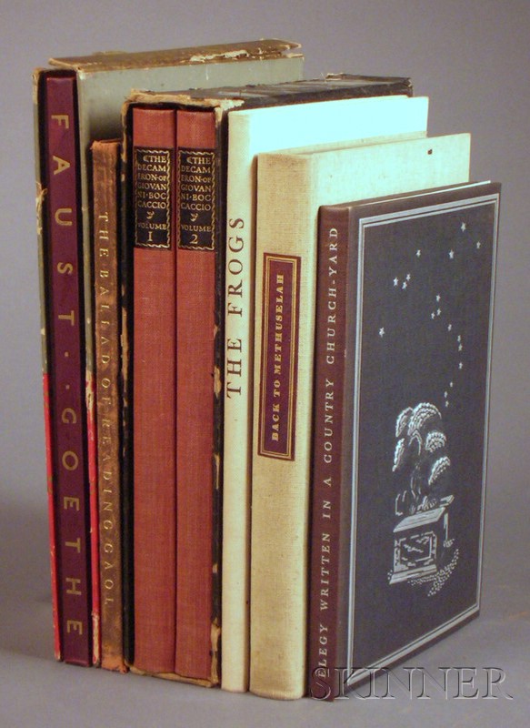 Appraisal: Limited Editions Club Six Titles New York including Faust slipcase