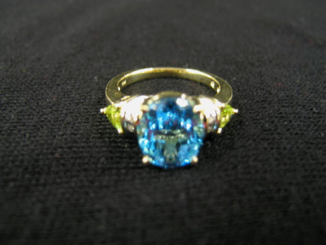 Appraisal: Blue Topaz Peridot Ring a stunning combination k yellow gold