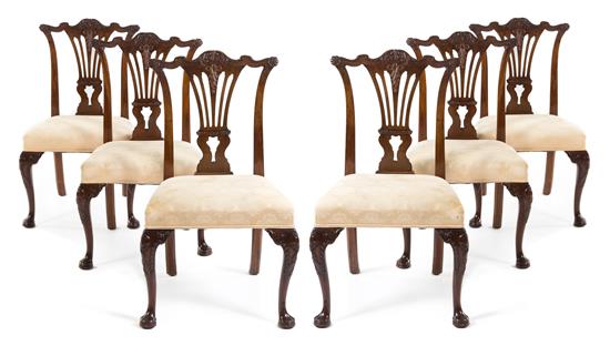 Appraisal: Sale Lot A Set of Six George III Mahogany Side