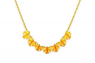 Appraisal: A Gold Leaf Necklace by Buccellati Designed as a seven-leaf