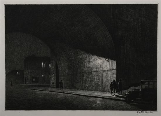 Appraisal: MARTIN LEWIS American - THE ARCH MIDNIGHT signed in pencil