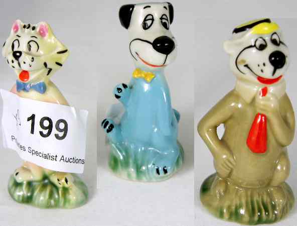 Appraisal: Wade Whimsies from Hannah Barbara Cartoon Collection Yogi Bear Huckleberry