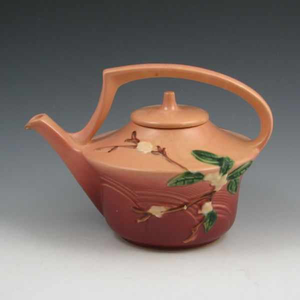 Appraisal: Roseville Snowberry teapot in pink and mauve Marked Roseville USA