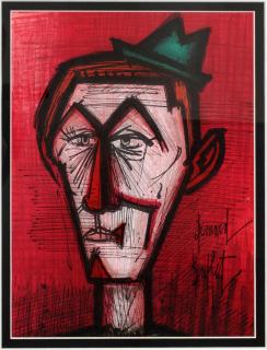 Appraisal: BERNARD BUFFET LITHOGRAPH BERNARD BUFFET LITHOGRAPH H W CLOWN ON