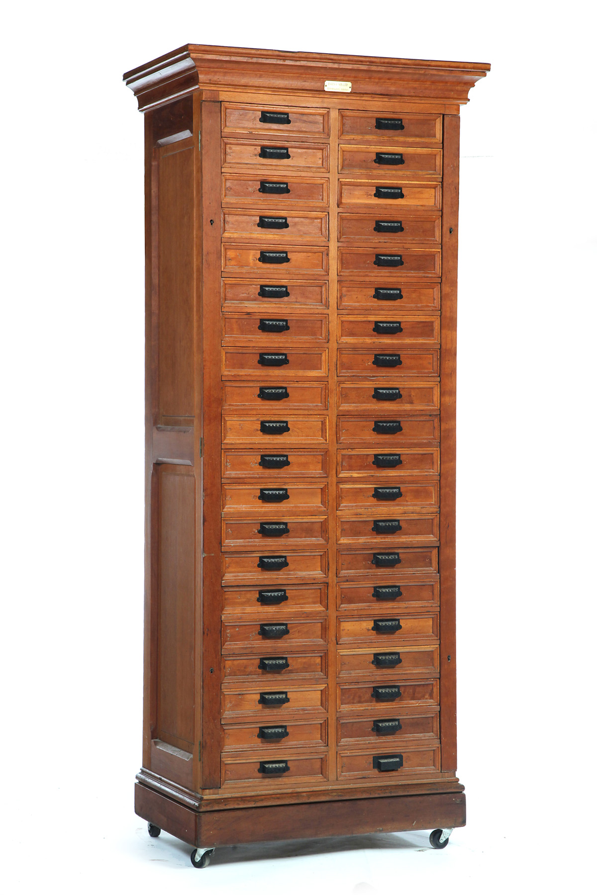 Appraisal: EASTLAKE VICTORIAN FORTY-DRAWER DOUBLE LOCK-FRONT FILE CABINET American th quarter-