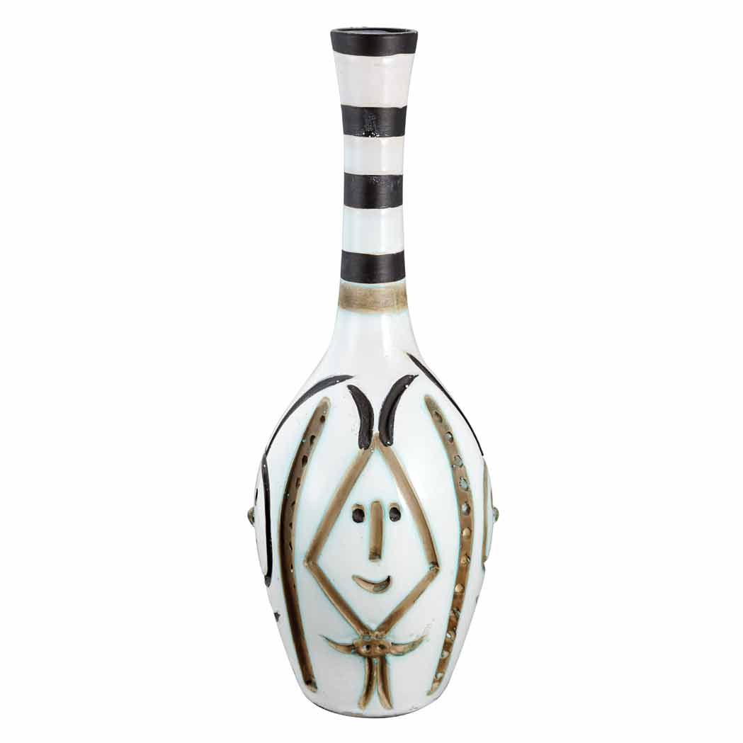 Appraisal: Pablo Picasso ENGRAVED BOTTLE A R Painted and partially glazed