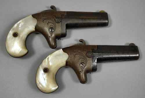 Appraisal: A pair of th Century ladies Colt pin fire No