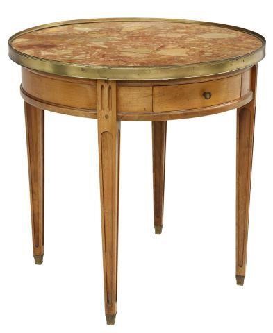 Appraisal: French Louis XVI style bouillotte table th c a circular