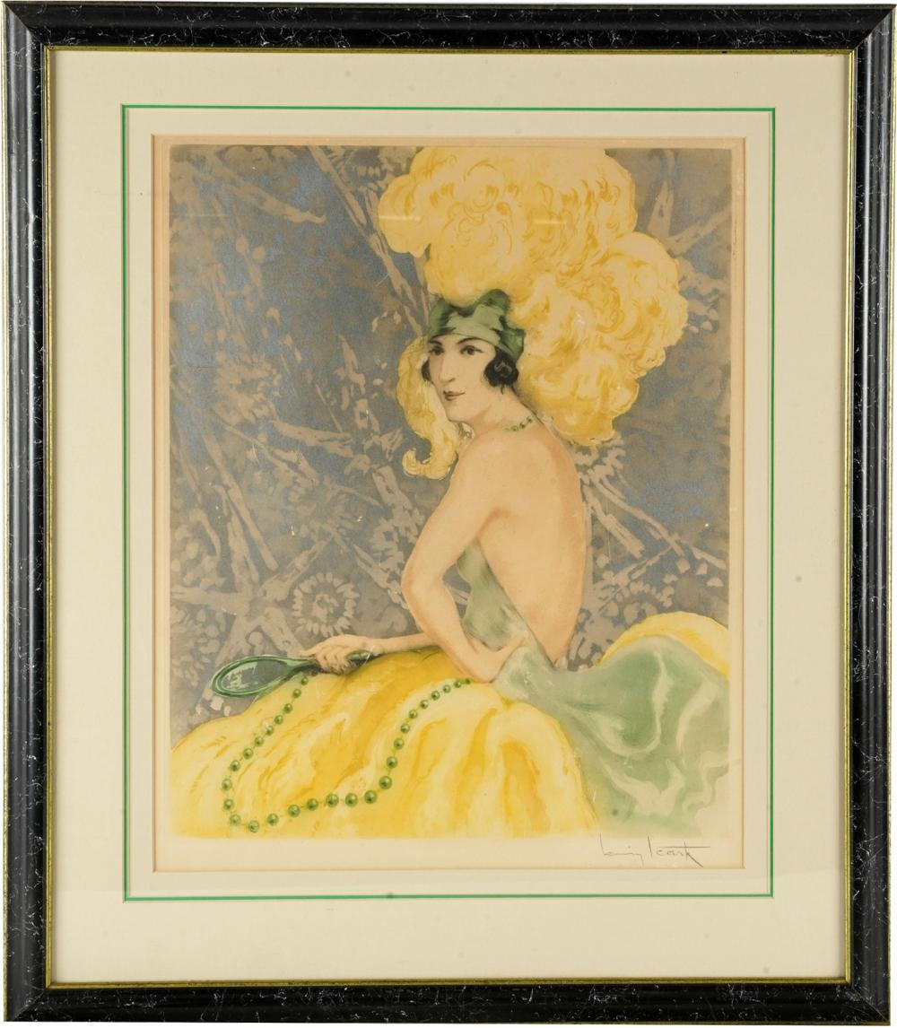 Appraisal: LOUIS ICART - FIGURE OF A WOMANaquatint etching signed lower